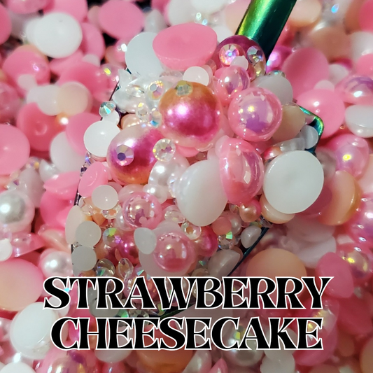 Strawberry Cheesecake Pearl-Rhinestone Mix