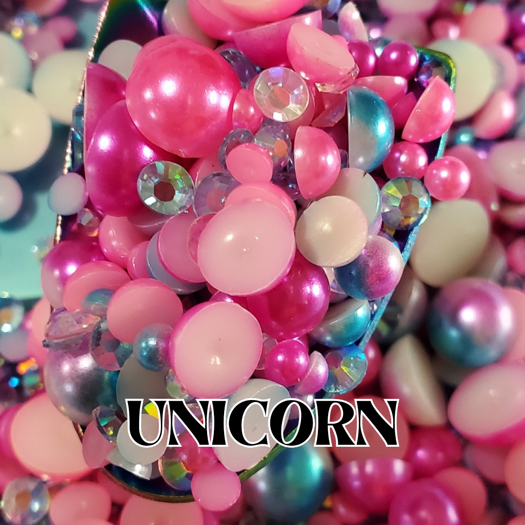 Unicorn Pearl-Rhinestone Mix