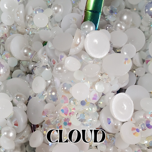 Cloud Pearl-Rhinestone Mix