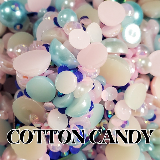 Cotton Candy Pearl-Rhinestone Mix