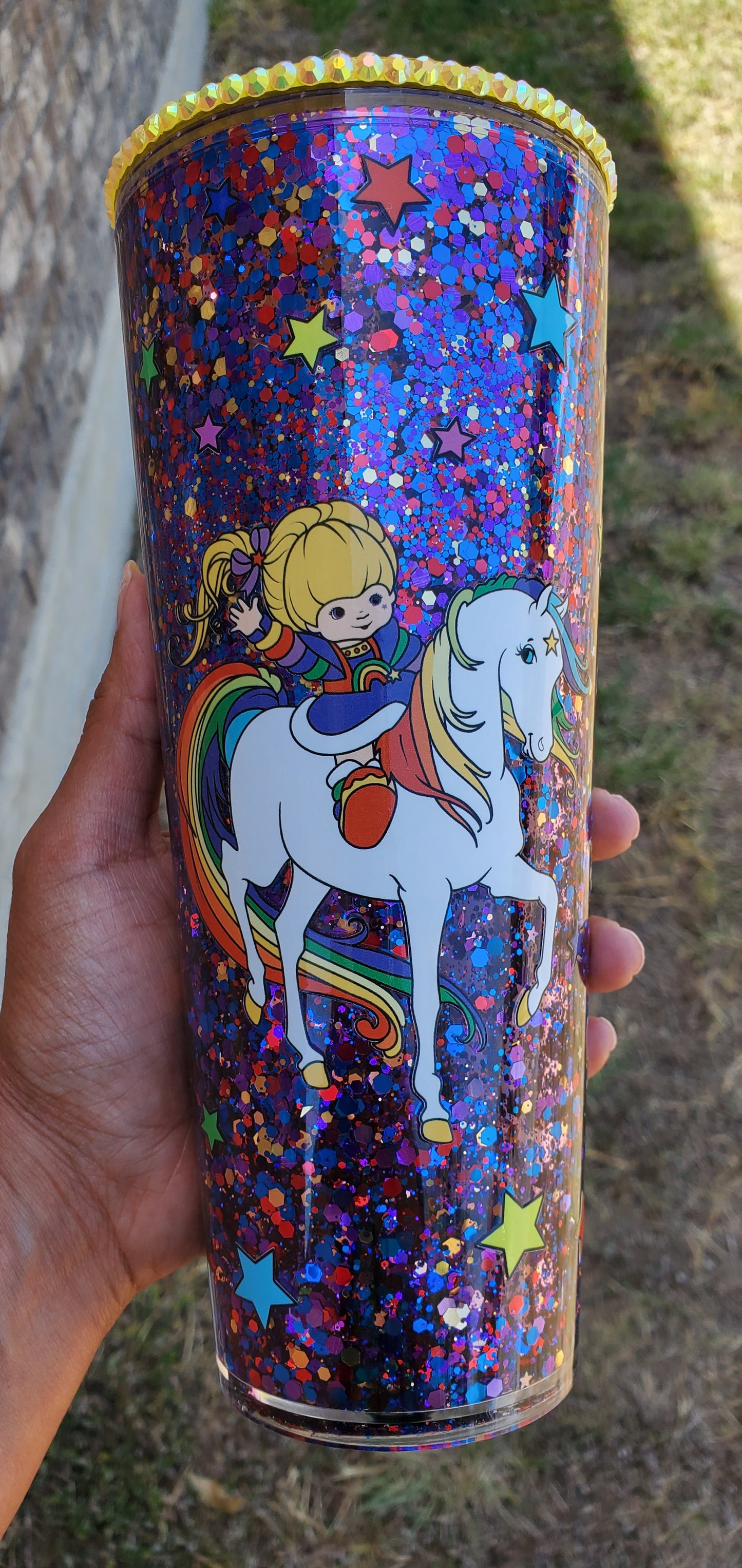 Raimbow Girl Snowglobe Tumbler