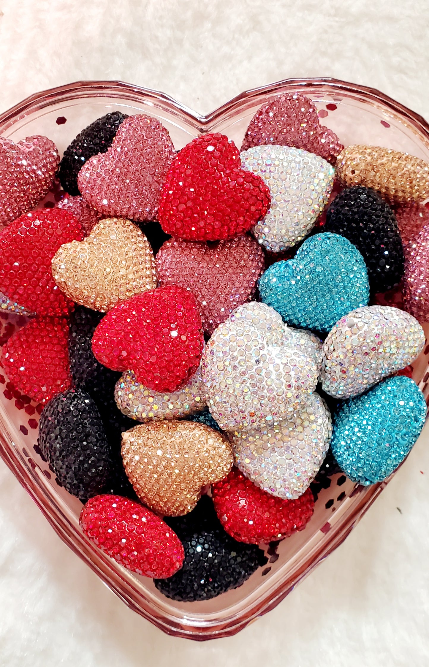 Rhinestone Hearts 6 mix