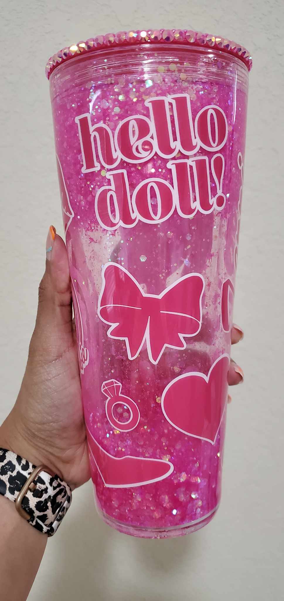 Hello Doll Snowglobe Tumbler