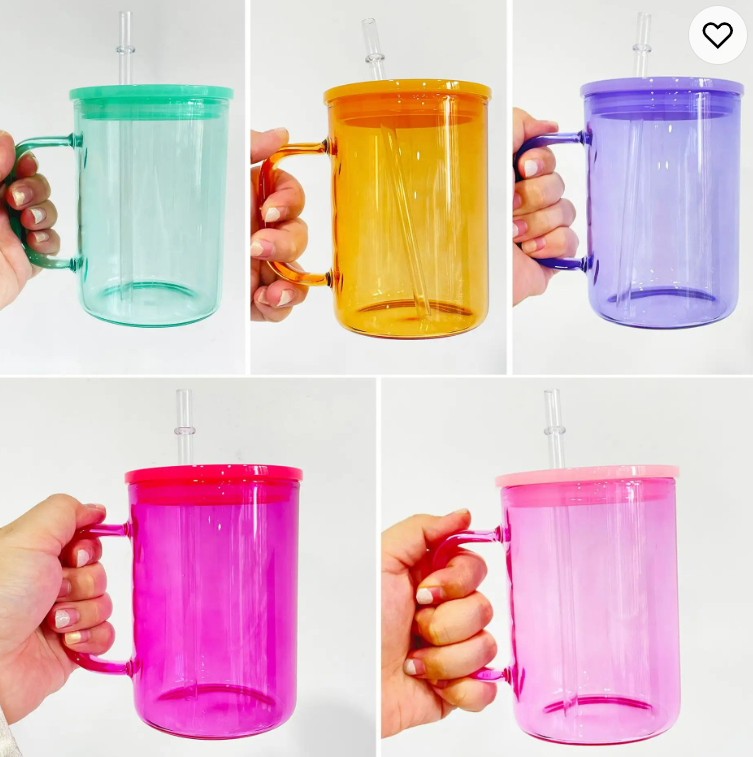 17oz Color Glass Mugs