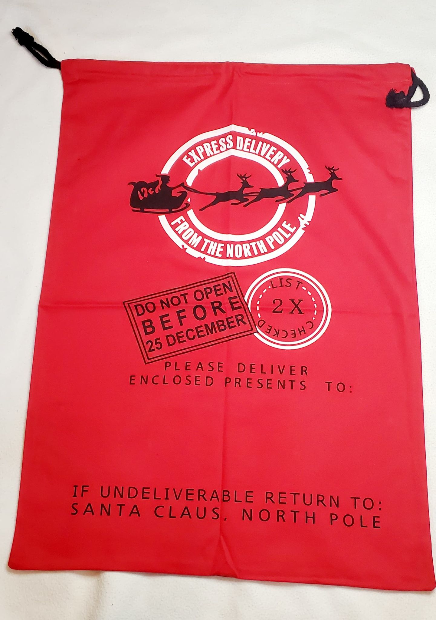 Express Delivery from the North Pole Customizable Gift Sack
